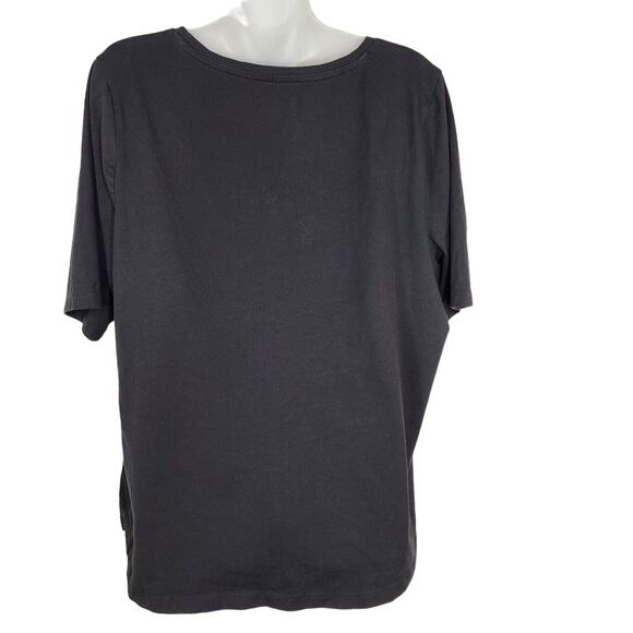 Denim & Co. Women Tops Large Essentials AnyWear Jersey Set 2 Blue Black A378932 - Picture 7 of 11